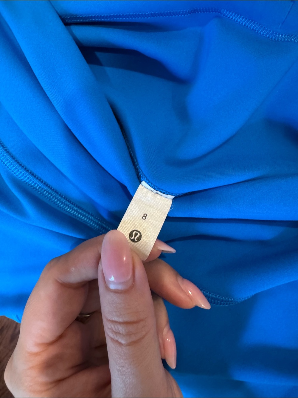 lululemon athletica Bright Blue High-Neck Active Crop & Bike Shorts Set - Picture 7 of 8